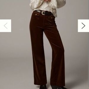 NWT PAIGE Anessa High-Rise Wide-Leg Patch-Pocket Jeans Chicory Coffee Size 31